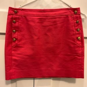 J crew red mini sailor skirt